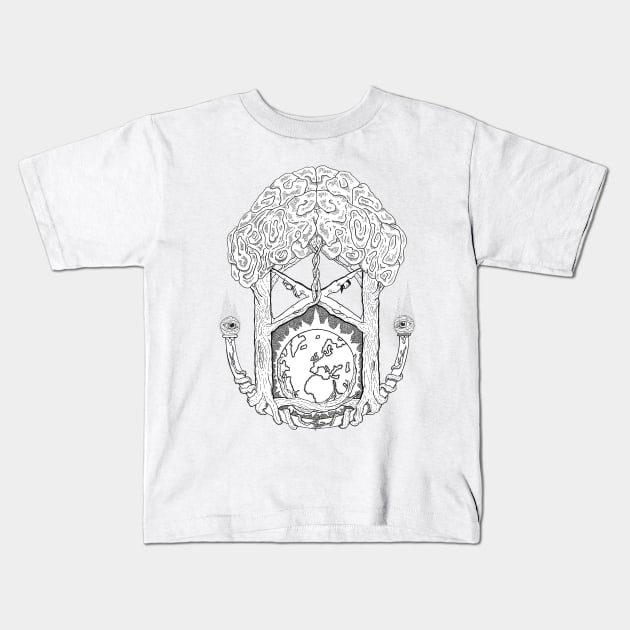 MANNAZ Norse Rune Kids T-Shirt by odinseyecustoms